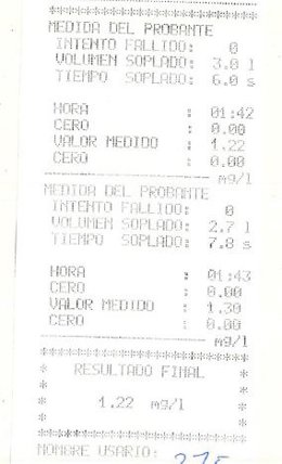 Una prueba de etimoletría realizada por la Policía Municipal.