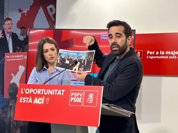 El secretario de Organización del PSPV-PSOE, José Muñoz, este viernes en rueda de prensa