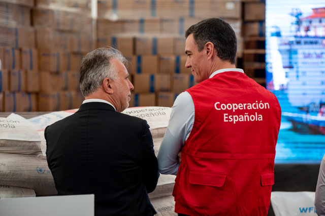 El presidente del Gobierno Pedro Sánchez durante la recepción al cuerpo diplomático acreditado en España, en el Palacio Real