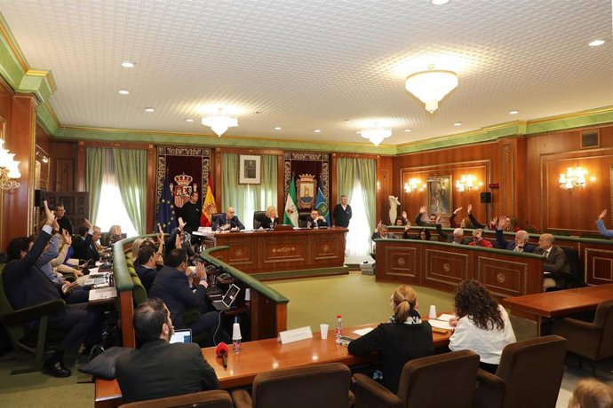 Pleno en Ayuntamiento de Marbella.