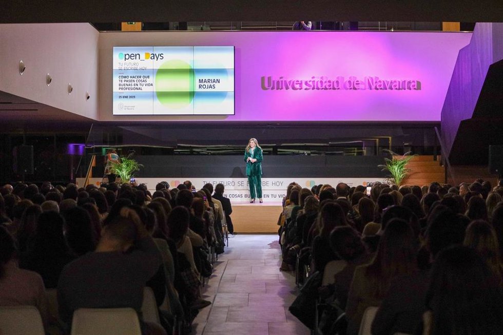La doctora Marián Rojas durante el Open Day de la Universidad de Navarra organizado por el Servicio de Admisión para presentar la oferta de posgrado del centro académico en Madrid.