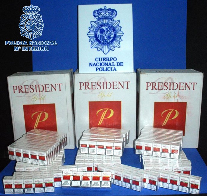 Cajetillas intervenidas.