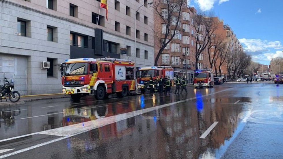 Rotura de una tubería en Ronda de Toledo