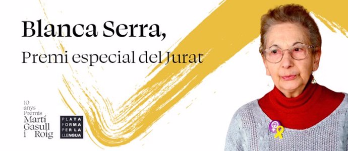 La activista y filóloga Blanca Serra recibirá el Premi Especial del Jurado de los Premis Martí Gasull i Roig en reconocimiento a su trayectoria de defensa del catalán