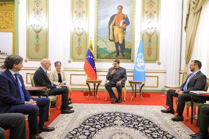 Reunión entre el presidente de Venezuela, Nicolás Maduro, y el responsable del Alto Comisionado de la ONU para los DDHH, Volter Turk