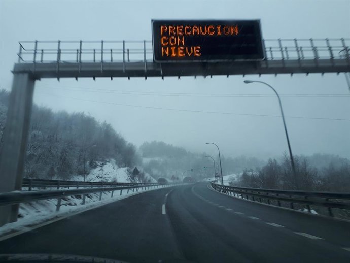 Autopista del Huerna este viernes, 27 de enero de 2023.