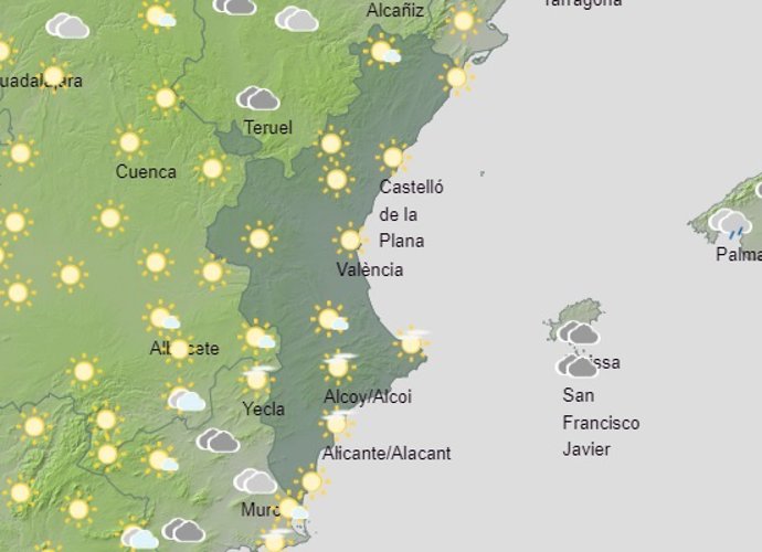Predicción del tiempo para este sábado 28 de enero