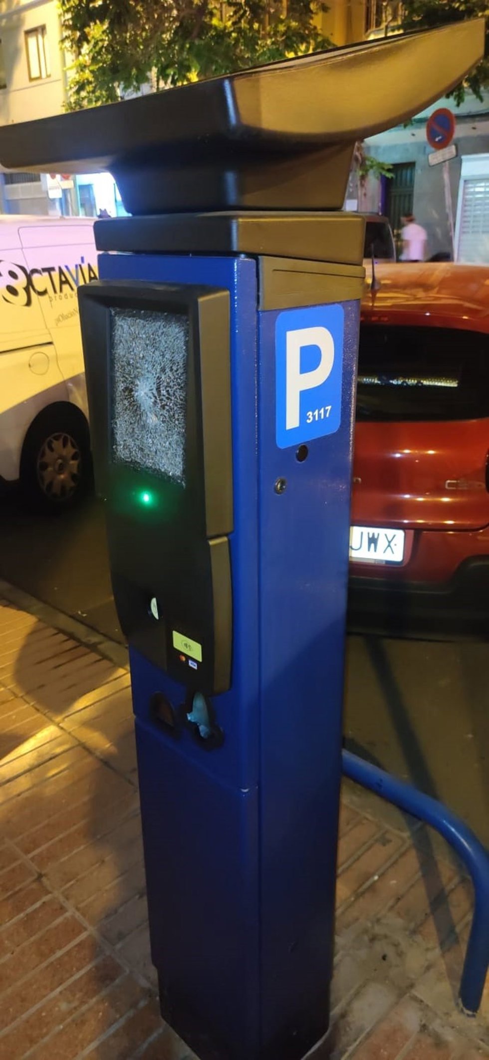 Parquímetro dañado en Las Palmas de Gran Canaria
