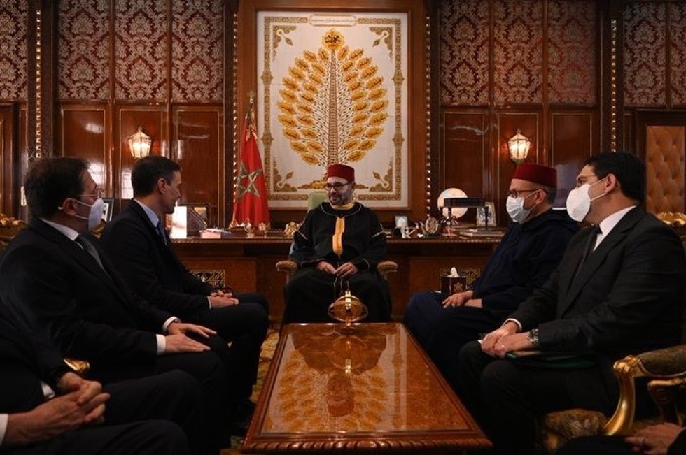 Archivo - El presidente del Gobierno,  Pedro Sánchez, en Rabat donde se reúne con S.M. Mohamed VI.