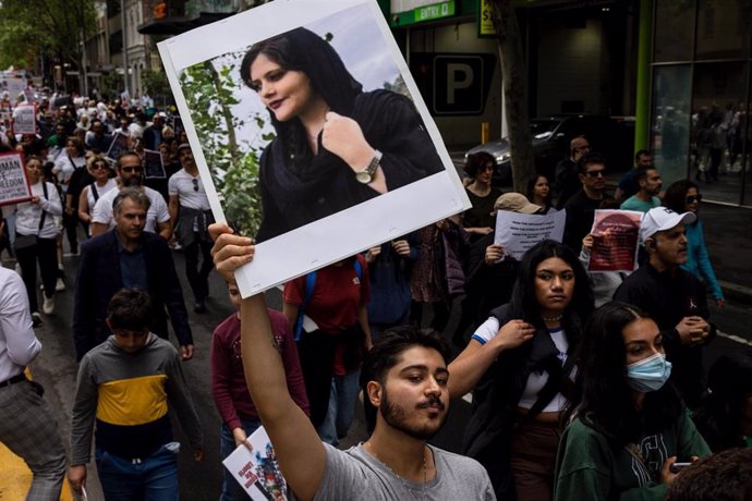 Archivo - Protestas en Australia contra la muerte de Mahsa Amini en Irán 