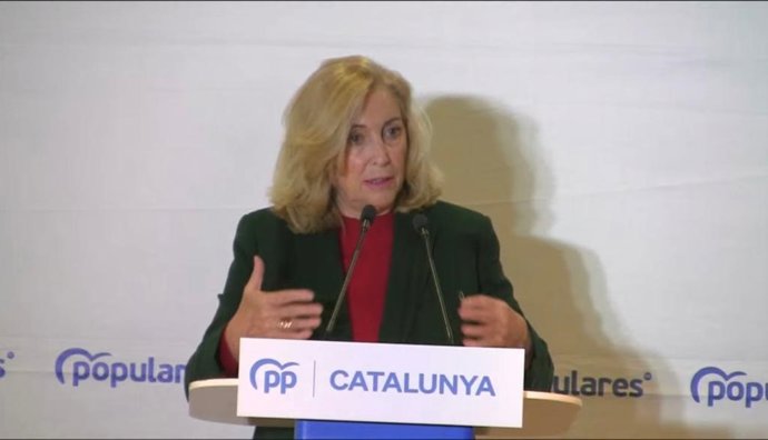 La consejera de Familia, Juventud y Política Social de la Comunidad de Madrid, Concepción Dancausa, en la jornada del PP en Catalunya  'Comprometidos con las familias'