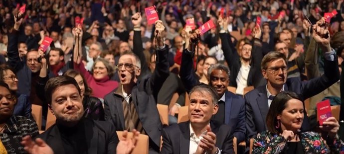 Congreso del Partido Socialista de Francia durante las celebraciones por la reelección de Olivier Faure como primer secretario del partido
