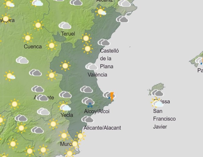 Predicción meteorológica para el domingo 29 de enero