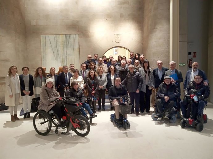 Asistentes del CERMI al pleno de aprobación de la ley