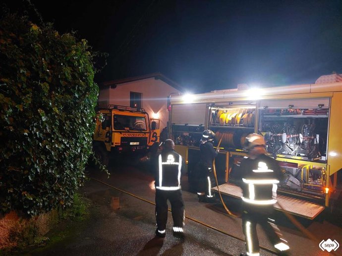 Incendio urbano en Llanes.