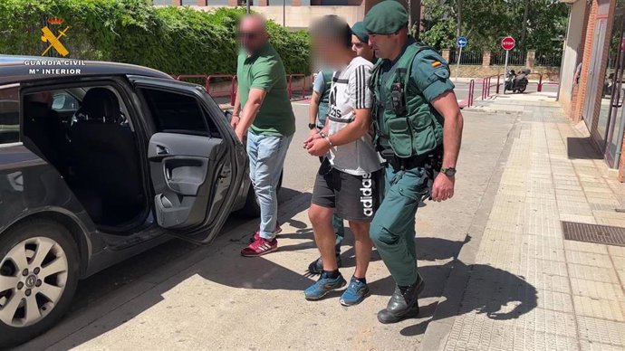 Archivo - Momento de la detención por parte de la Guardia Civil 