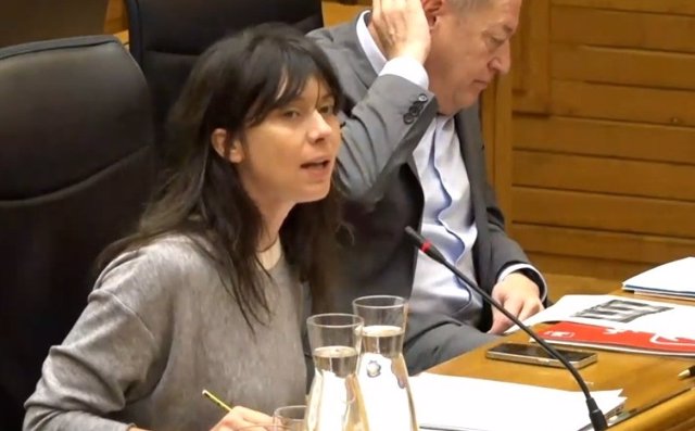 Archivo - Laura Tuero, portavoz de Podemos-Equo Xixón, en el Pleno Municipal de Gijón