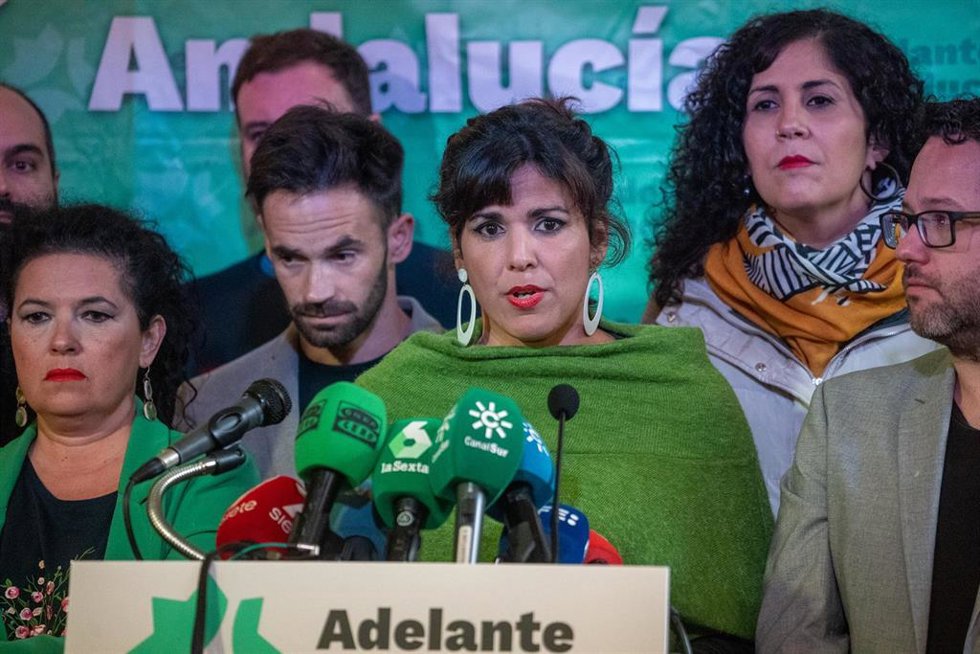 Archivo - Teresa Rodríguez, portavoz de Adelante Andalucía, en una imagen de archivo