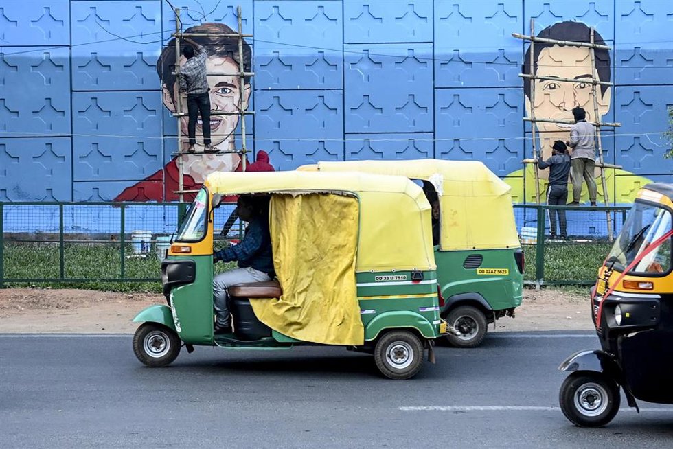 Una calle de Odisha, en India