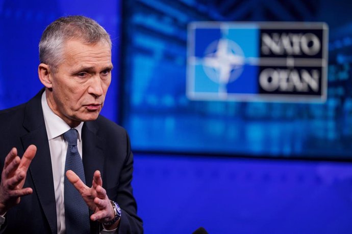 El secretario general de la OTAN, Jens Stoltenberg, durante una entrevista con la agencia surcoreana de noticias Yonhap