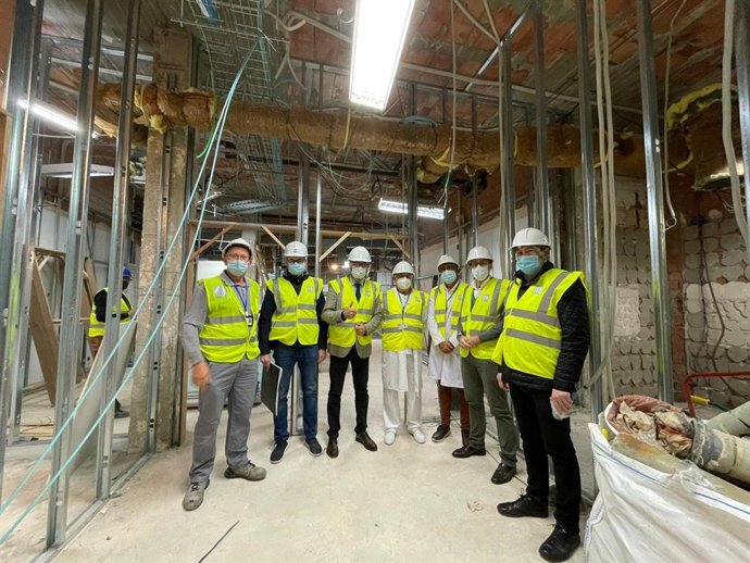 Evolucionan a buen ritmo las obras para mejorar la  confortabilidad en los espacios del área de Radiodiagnóstico del Hospital Clínico de Málaga