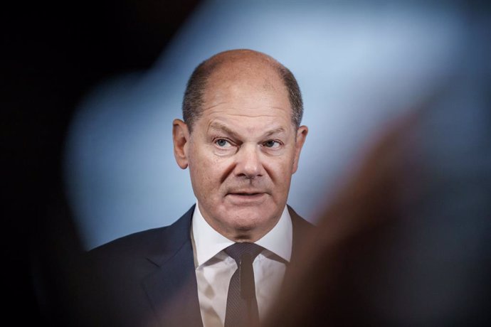 17 January 2023, Brandenburg, Brandenburg/Havel: German Chancellor Olaf Scholz speaks during a press conference as part of his visit to the Federal Foreign Office. Photo: Michael Kappeler/dpa
