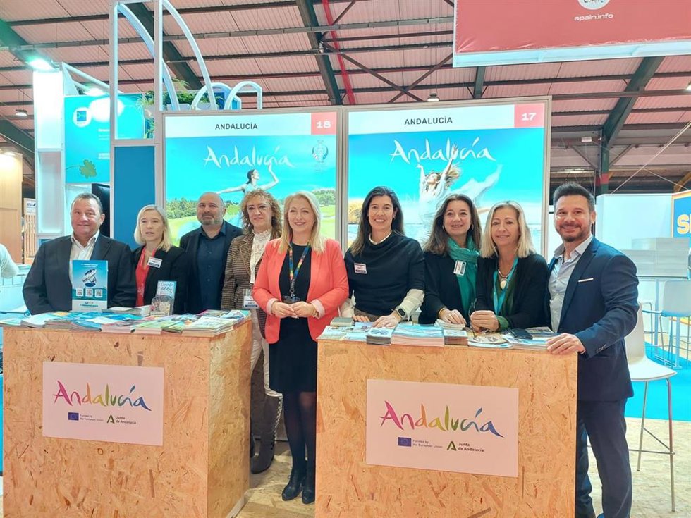El expositor del Destino Huelva en la muestra.