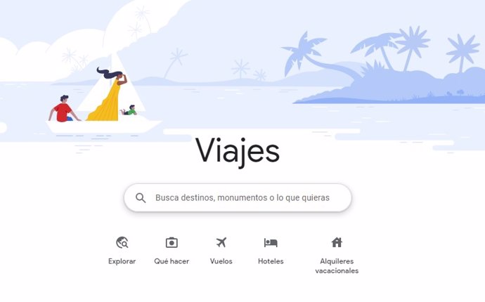 Página de Google Viajes