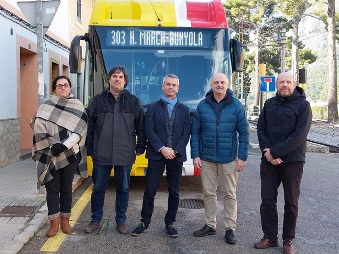 Presentación en Bunyola de la ampliación del servicio de algunas de las líneas de transporte público.
