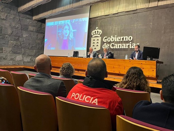 I Jornadas del Plan de Emergencias Sanitarias en caso de Catástrofe en la Macaronesia (PLESCAMAC3) que se desarrollaron en la sede de Presidencia del Gobierno de Canarias en Santa Cruz de Tenerife.