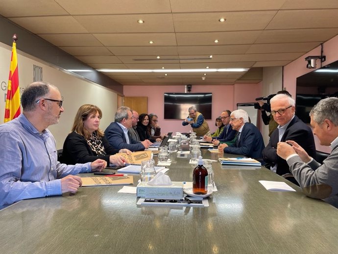 Imatge de la cinquena reunió de negociació entre el Govern i Metges de Catalunya