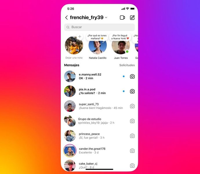 Notas en Instagram