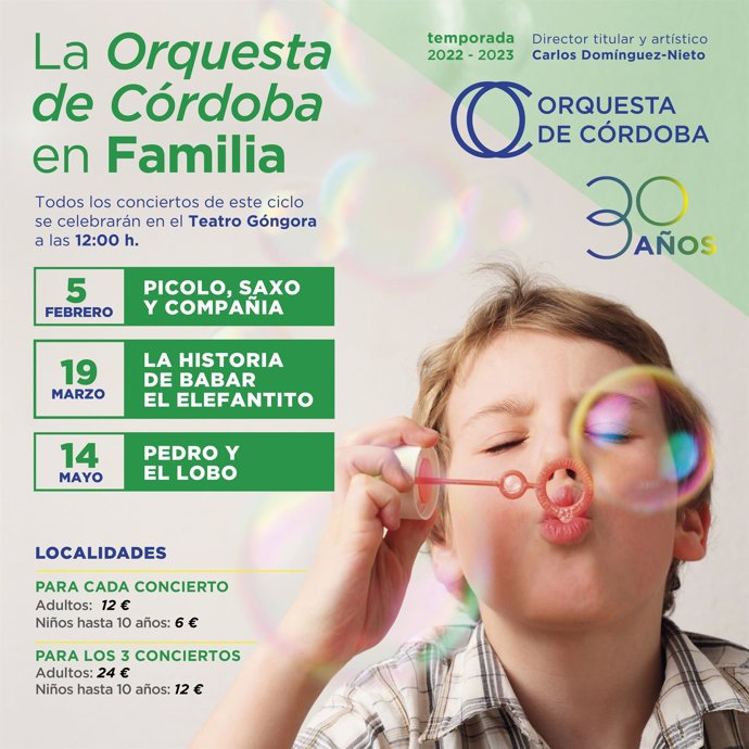 Cartel de 'La Orquesta de Córdoba en familia'.
