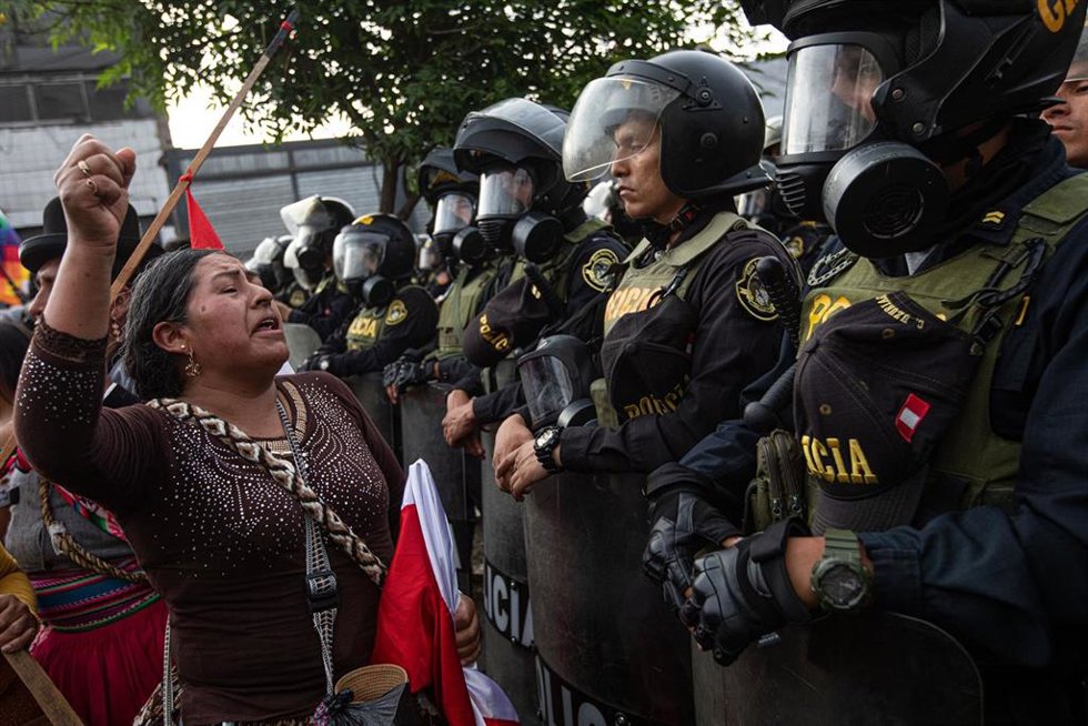 Protestas en Arequipa contra el Gobierno de Dina Boluarte.