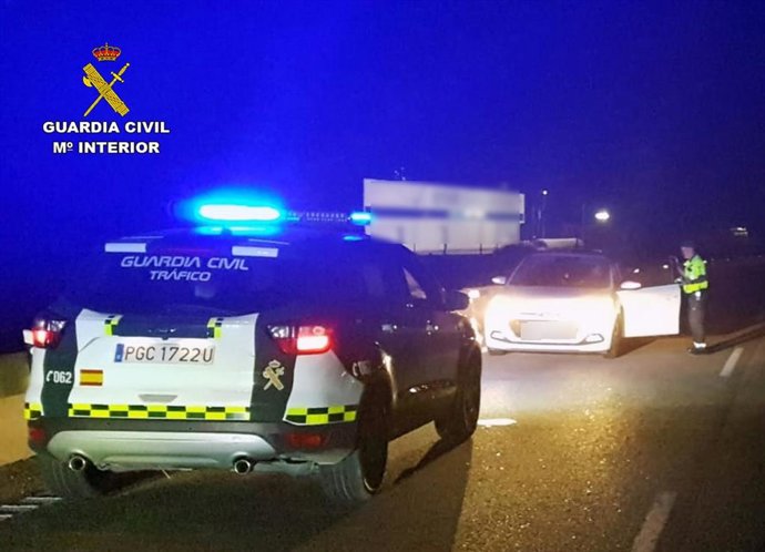 Imagen del coche interceptado por la Guardia Civil