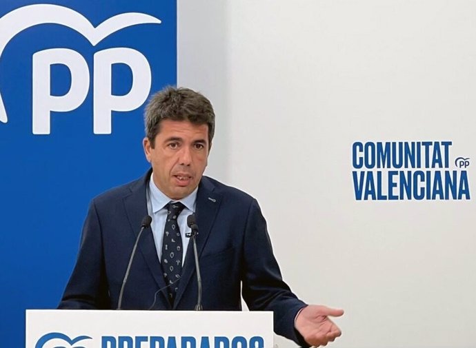 El president del Partit Popular de la Comunitat Valenciana, Carlos Mazón