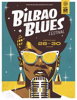 Cartel del festival internacional Bilbao Blues 2023.