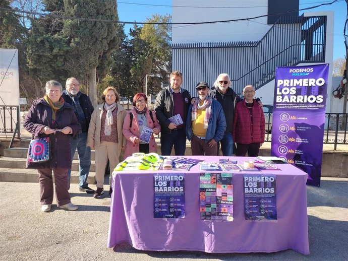 Podemos lleva su campaña 'Primero los barrios' a Churriana.