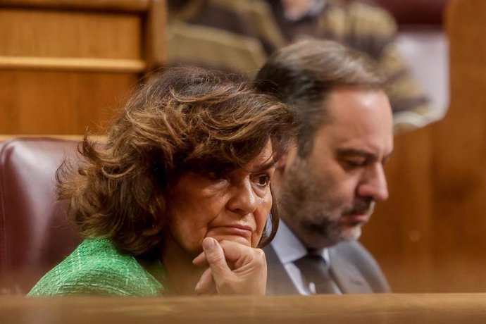 Archivo - La presidenta de la Comisión de Igualdad en el Congreso de los Diputados y exvicepresidenta del Gobierno, Carmen Calvo,