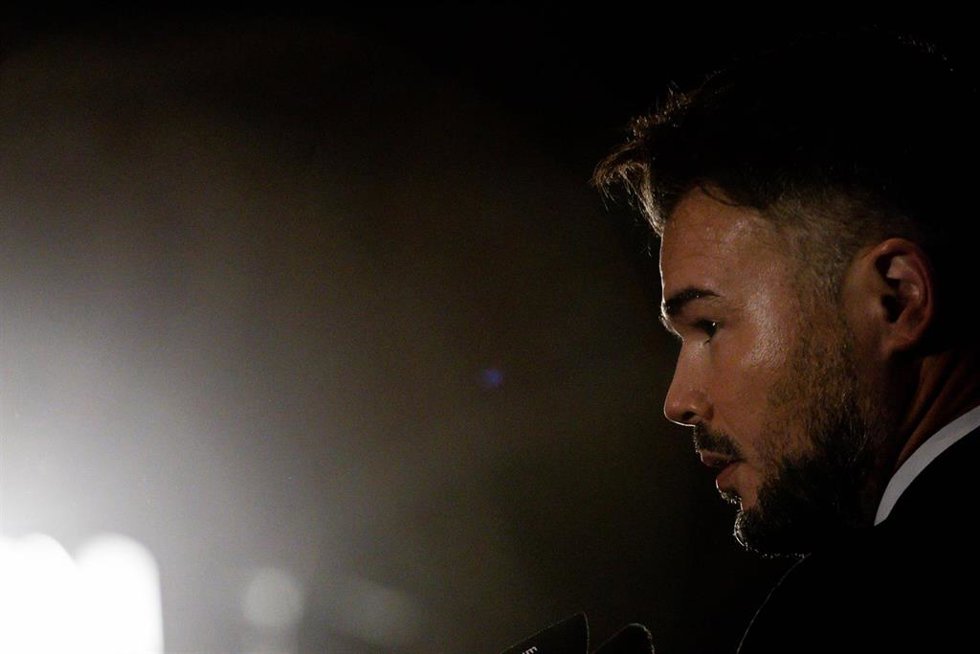 El portavoz de ERC en el Congreso, Gabriel Rufián.