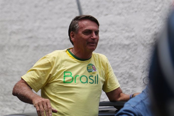 Archivo - El presidente saliente de Brasil, Jair Bolsonaro