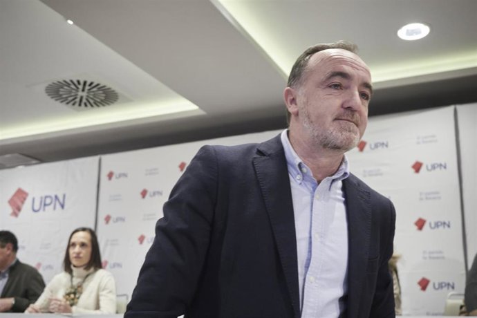 Archivo - El presidente de UPN, Javier Esparza