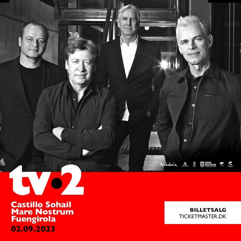 La banda de pop rock danesa TV-2 elige Marenostrum Fuengirola para cerrar su gira en septiembre.
