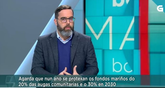 El Presidente De La Alianza Europea De Pesca De Fondo, Iván López, En Una Entrevista En La TVG