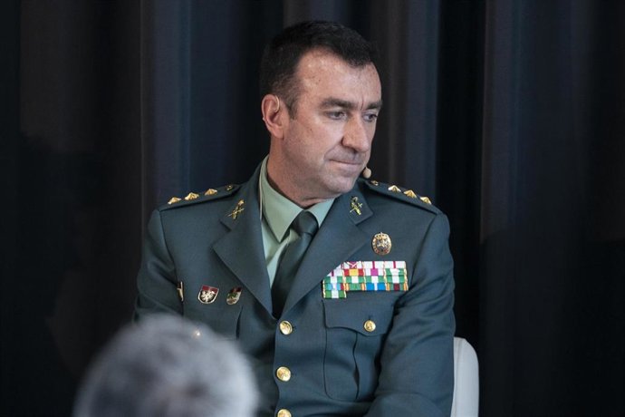 Archivo - El coronel y jefe de la Comandancia de la Guardia Civil de Córdoba, Juan Carretero, en mesa de debate de la II Jornada sobre Mujer, Igualdad y Seguridad, organizada por el Ministerio de Interior en el Círculo de Bellas Artes de Madrid, en marz