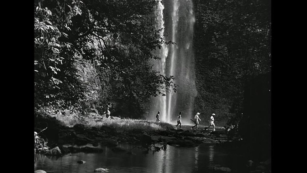 Fotografía tomada en las playas de Ureka (1947).