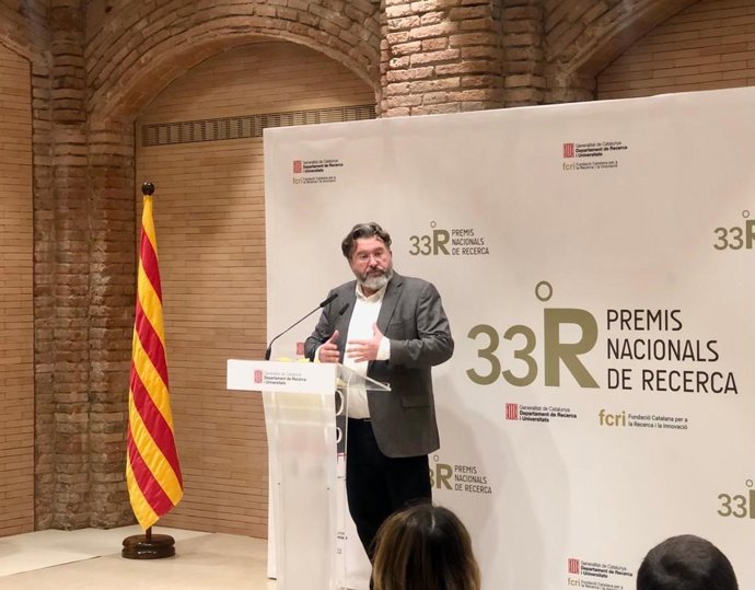 El director del CREI, Jaume Ventura, en rueda de prensa tras anunciarse que es el Premi Nacional de Recerca 2022