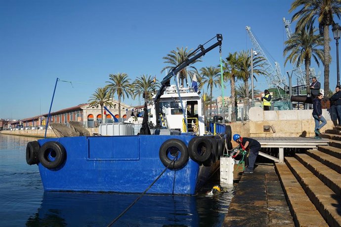 Instalación de los biotopos en el Port de Tarragona