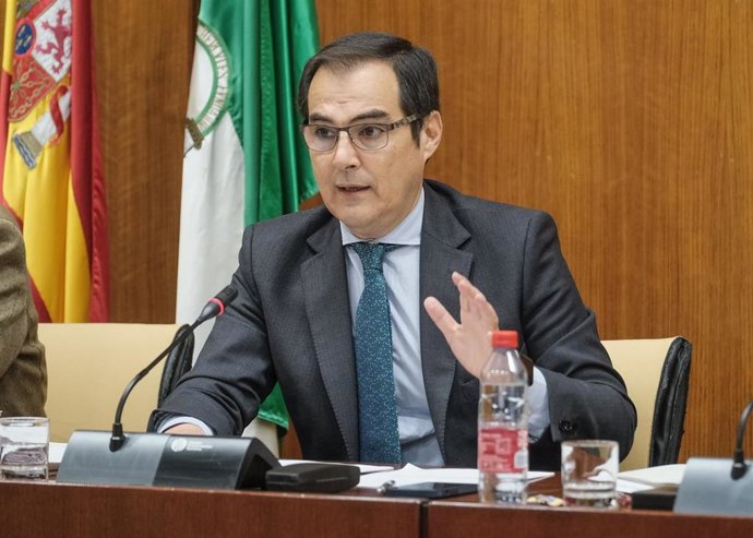 El consejero de Justicia, José Antonio Nieto, este miércoles durante su comparecencia en comisión.