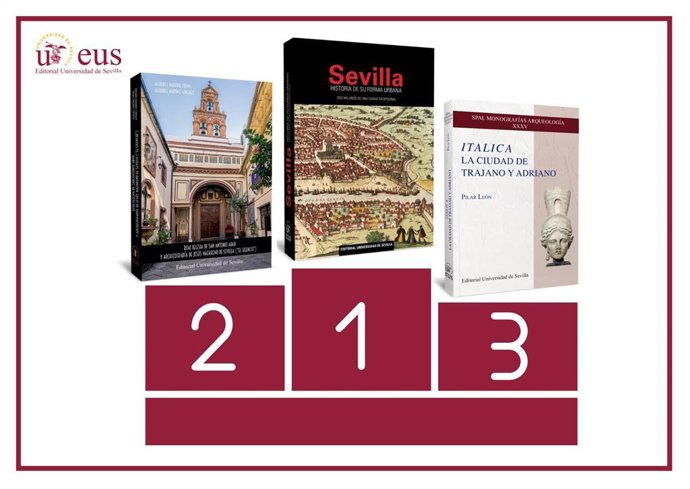 Los tres libros más vendidos por la Editorial de la Universidad de Sevilla.